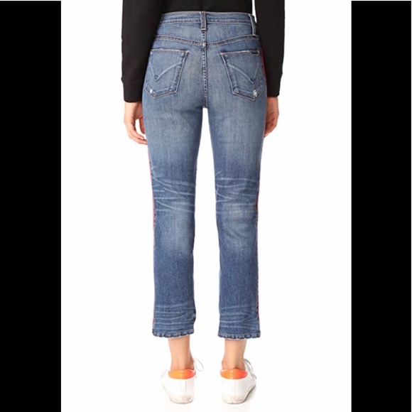 Hudson Zoey High Rise Red Tuxedo stripes Jeans 27 - Picture 15 of 16